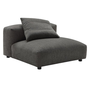 Modway Furniture Solace Modular 2-Piece Upholstered Sofa - Modern Comfort, Flexible Design for Contemporary Living Spaces Charcoal EEI-7037-CHA