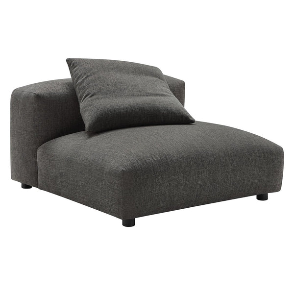 Modway Furniture Solace Modular 2-Piece Upholstered Sofa - Modern Comfort, Flexible Design for Contemporary Living Spaces Charcoal EEI-7037-CHA