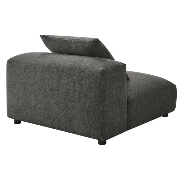 Modway Furniture Solace Modular Upholstered Armless Lounge Chair - Transform Your Space with Comfort & Style Charcoal EEI-6885-CHA