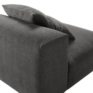 Modway Furniture Solace Modular Upholstered Armless Lounge Chair - Transform Your Space with Comfort & Style Charcoal EEI-6885-CHA