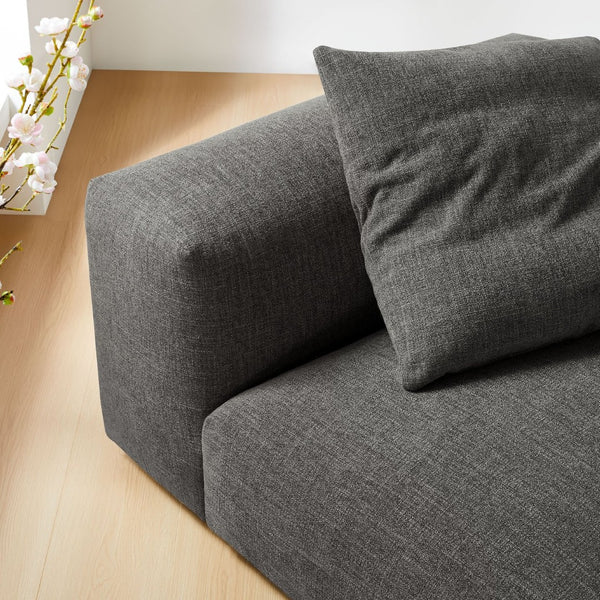 Modway Furniture Solace Modular Upholstered Armless Lounge Chair - Transform Your Space with Comfort & Style Charcoal EEI-6885-CHA