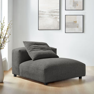 Modway Furniture Solace Modular Upholstered Armless Lounge Chair - Transform Your Space with Comfort & Style Charcoal EEI-6885-CHA