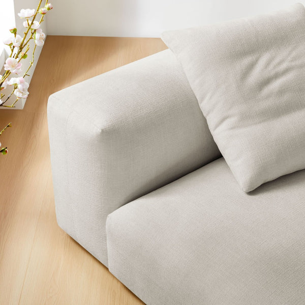 Modway Furniture Solace Modular Upholstered Armless Lounge Chair - Transform Your Space with Comfort & Style Salt EEI-6885-SAL