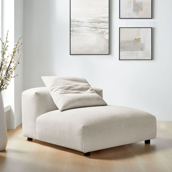 Modway Furniture Solace Modular Upholstered Armless Lounge Chair - Transform Your Space with Comfort & Style Salt EEI-6885-SAL