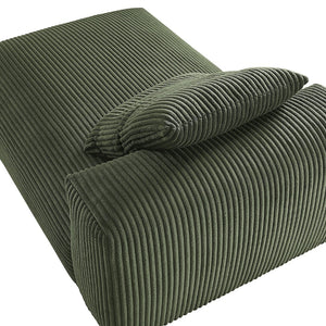 Modway Furniture Solace Modular Corduroy Armless Chaise Lounge – Versatile and Cozy Seating for Any Space Fern EEI-6886-FRN