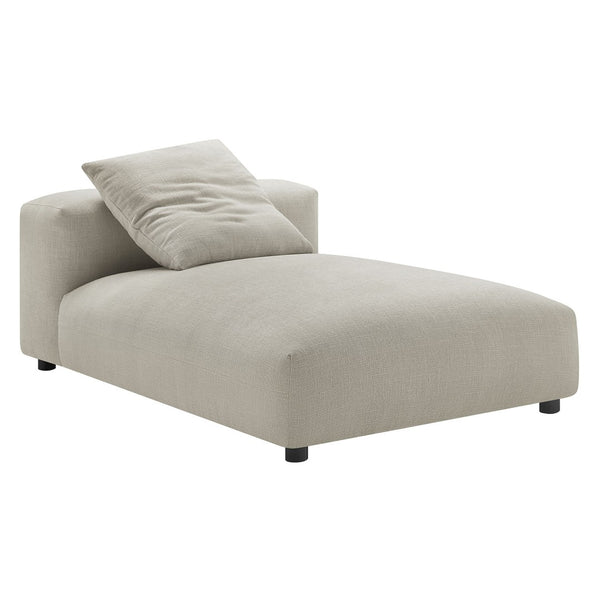 Modway Furniture Solace Modular Upholstered Armless Chaise Lounge – Contemporary Comfort for Flexible Living Spaces Linen EEI-6887-LIN