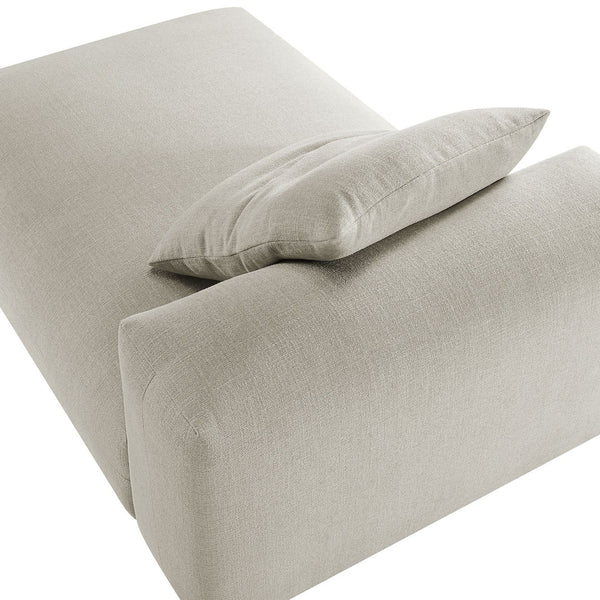 Modway Furniture Solace Modular Upholstered Armless Chaise Lounge – Contemporary Comfort for Flexible Living Spaces Linen EEI-6887-LIN