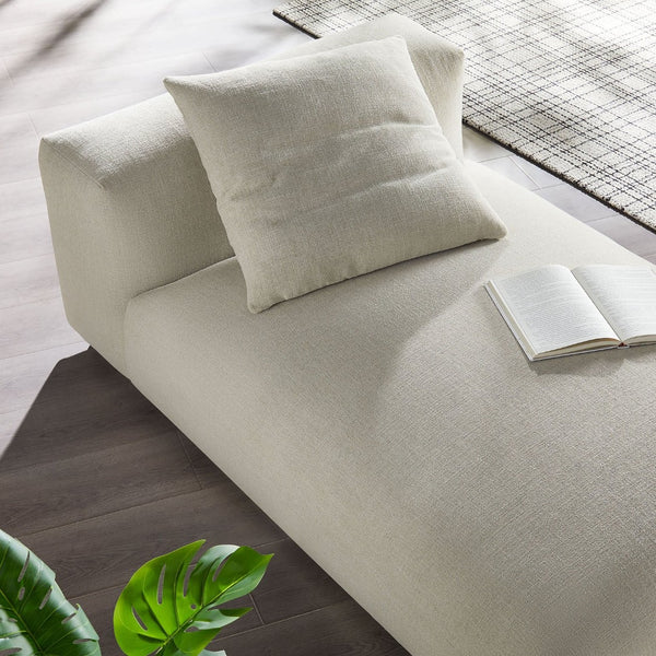 Modway Furniture Solace Modular Upholstered Armless Chaise Lounge – Contemporary Comfort for Flexible Living Spaces Linen EEI-6887-LIN