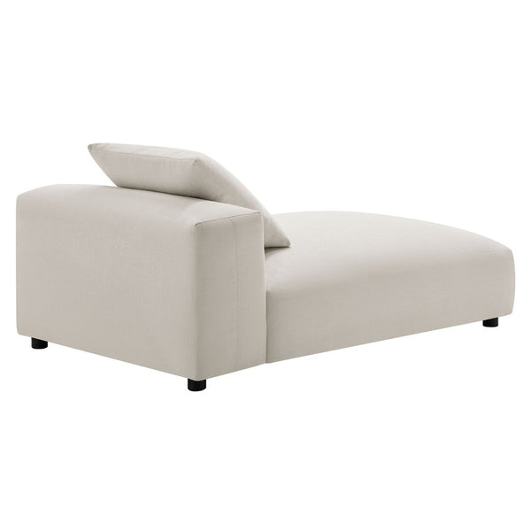 Modway Furniture Solace Modular Upholstered Armless Chaise Lounge – Contemporary Comfort for Flexible Living Spaces Salt EEI-6887-SAL