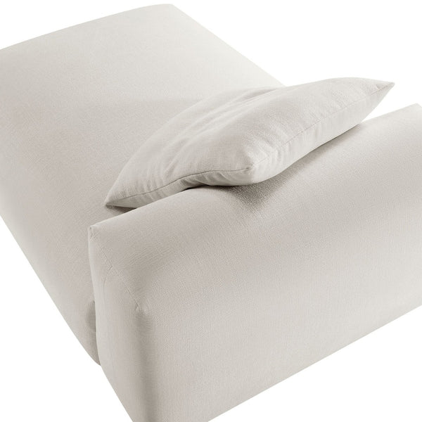 Modway Furniture Solace Modular Upholstered Armless Chaise Lounge – Contemporary Comfort for Flexible Living Spaces Salt EEI-6887-SAL