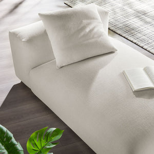 Modway Furniture Solace Modular Upholstered Armless Chaise Lounge – Contemporary Comfort for Flexible Living Spaces Salt EEI-6887-SAL