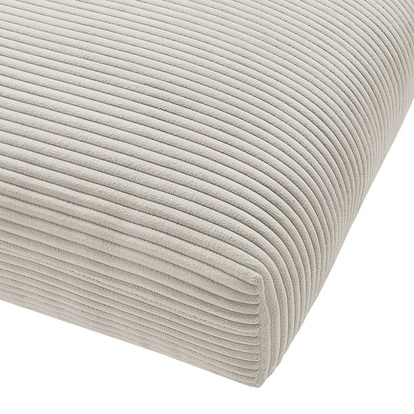 Modway Furniture Solace Modular Corduroy Ottoman - Versatile Seating and Coffee Table for Modern Living Spaces Almond EEI-6888-ALM