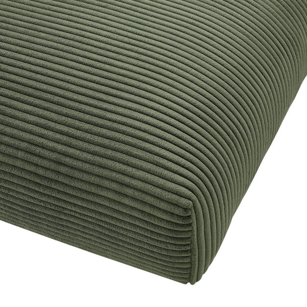 Modway Furniture Solace Modular Corduroy Ottoman - Versatile Seating and Coffee Table for Modern Living Spaces Fern EEI-6888-FRN