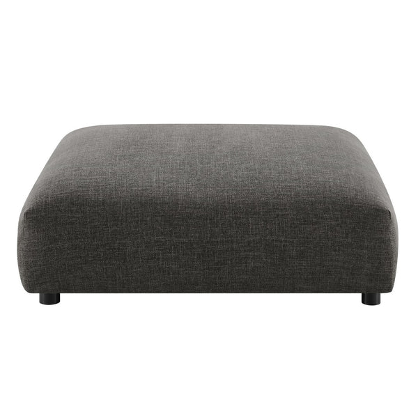 Modway Furniture Solace Modular Upholstered Armless Loveseat and Ottoman Set - Cozy, Versatile Seating for Any Space Charcoal EEI-7031-CHA