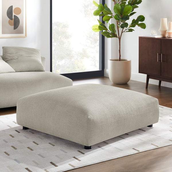 Modway Furniture Solace Modular Upholstered Ottoman - Versatile Comfort for Stylish Living Spaces and Flexible Use Linen EEI-6889-LIN
