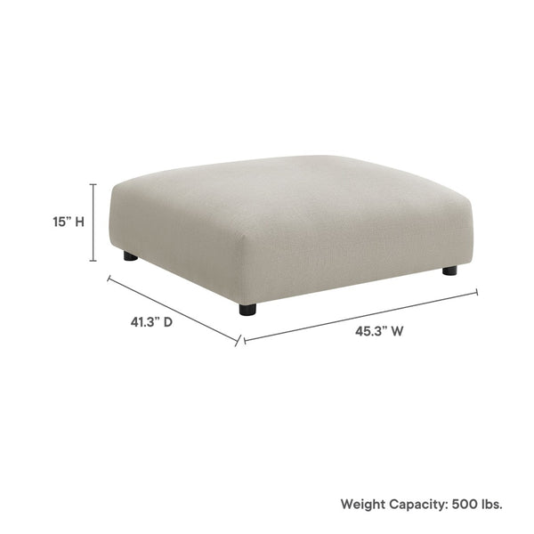Modway Furniture Solace Modular Upholstered Ottoman - Versatile Comfort for Stylish Living Spaces and Flexible Use Linen EEI-6889-LIN