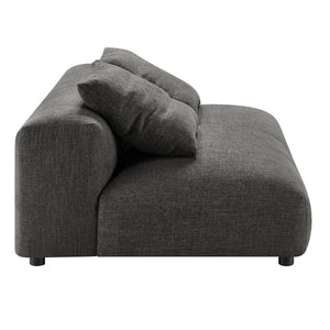 Modway Furniture Solace Modular Upholstered Armless Loveseat - Versatile Comfort for Modern Living Spaces & Decor Charcoal EEI-6891-CHA