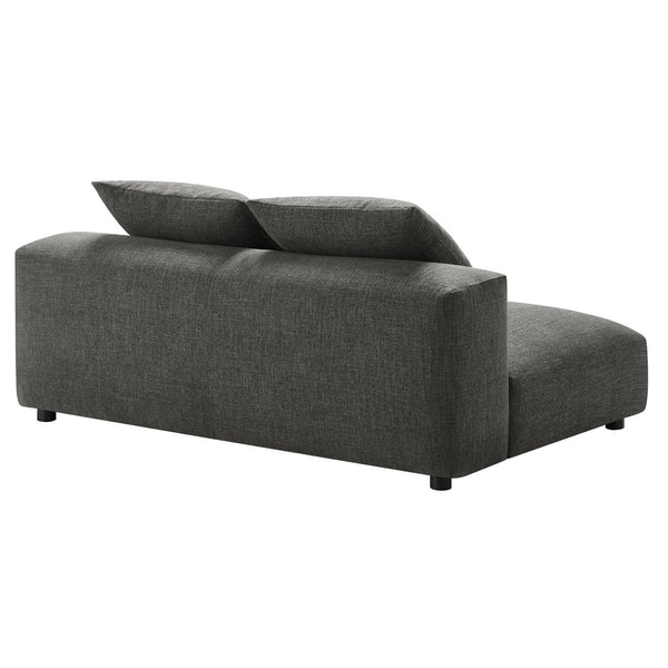 Modway Furniture Solace Modular Upholstered Armless Loveseat - Versatile Comfort for Modern Living Spaces & Decor Charcoal EEI-6891-CHA
