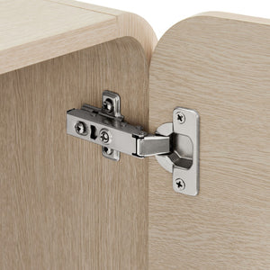 Modway Furniture Sonnet 57" Curved Sideboard Storage Cabinet - Retro-Inspired Design for Modern Spaces, Durable Finish Ash EEI-6892-ASH