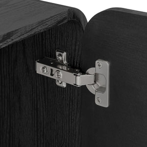 Modway Furniture Sonnet 57" Curved Sideboard Storage Cabinet - Retro-Inspired Design for Modern Spaces, Durable Finish Black EEI-6892-BLK