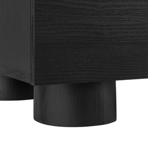 Modway Furniture Sonnet 57" Curved Sideboard Storage Cabinet - Retro-Inspired Design for Modern Spaces, Durable Finish Black EEI-6892-BLK
