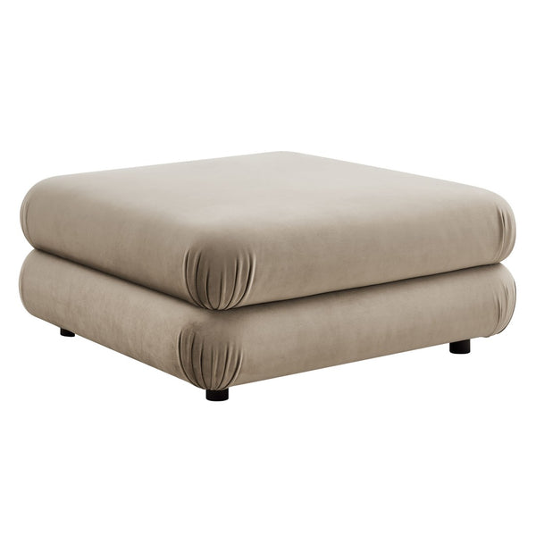 Modway Furniture Jubilee Modway Four Piece Velvet Sectional with Tufted Cushions for Modern Living Taupe EEI-7004-TAU