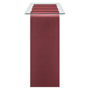 Modway Furniture Ondine Glass Top Console Table - Retro-Modern Design with Wave-Shaped Base for Stylish Interiors Spiced Apple EEI-6901-SPA