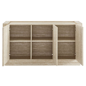 Modway Furniture Hollis 59" Travertine Sideboard - Versatile Storage Buffet or TV Console with Adjustable Shelves EEI-6906-TRA