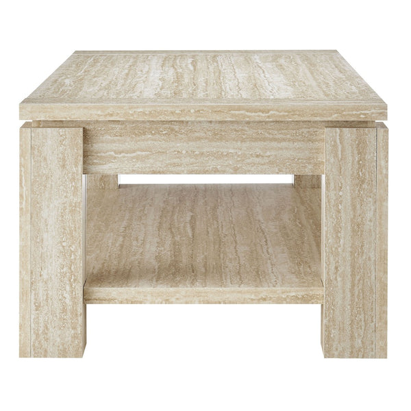 Modway Furniture Hollis Travertine Coffee Table - Modern Elegance with Spacious Storage & Durable Design for Any Space EEI-6908-TRA