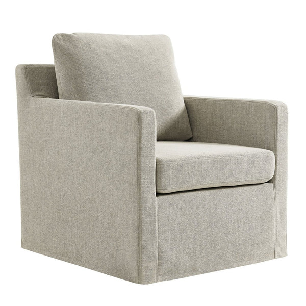 Modway Furniture Serene Slipcovered Swivel Armchair with Plush Cushioning for Modern Living Spaces and Comfort Linen EEI-6910-LIN