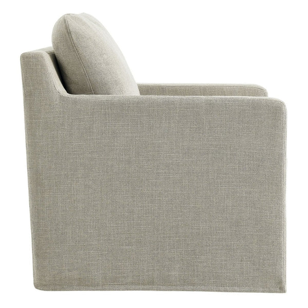 Modway Furniture Serene Slipcovered Swivel Armchair with Plush Cushioning for Modern Living Spaces and Comfort Linen EEI-6910-LIN
