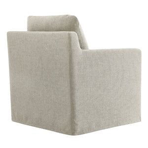Modway Furniture Serene Slipcovered Swivel Armchair with Plush Cushioning for Modern Living Spaces and Comfort Linen EEI-6910-LIN