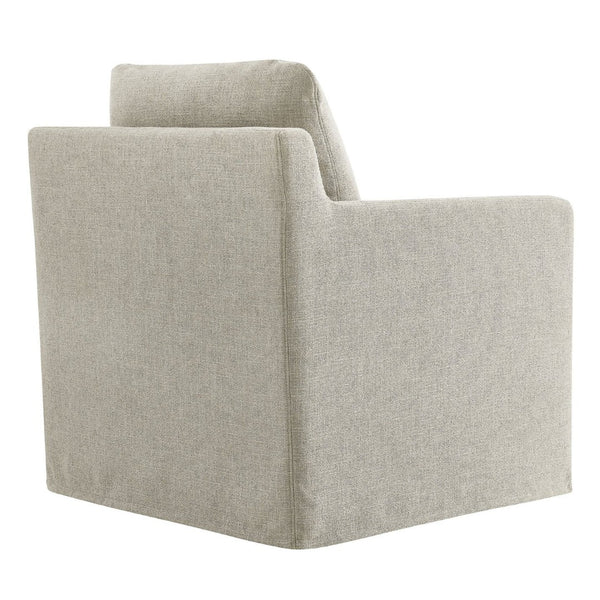 Modway Furniture Serene Slipcovered Swivel Armchair with Plush Cushioning for Modern Living Spaces and Comfort Linen EEI-6910-LIN