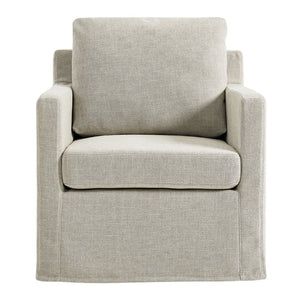 Modway Furniture Serene Slipcovered Swivel Armchair with Plush Cushioning for Modern Living Spaces and Comfort Linen EEI-6910-LIN