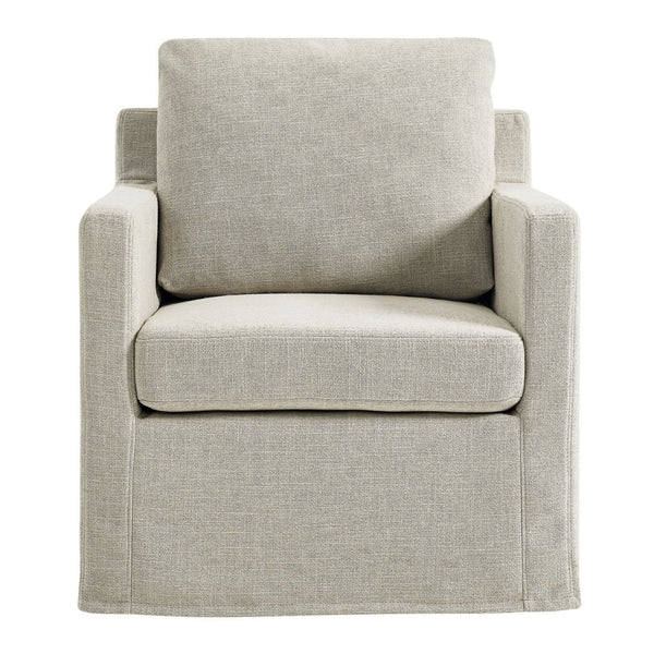 Modway Furniture Serene Slipcovered Swivel Armchair with Plush Cushioning for Modern Living Spaces and Comfort Linen EEI-6910-LIN