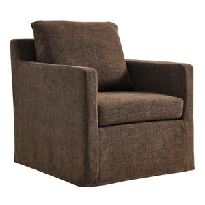 Modway Furniture Serene Slipcovered Swivel Armchair with Plush Cushioning for Modern Living Spaces and Comfort Mocha EEI-6910-MOC