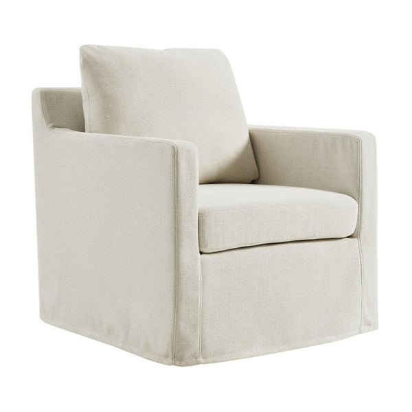 Modway Furniture Serene Slipcovered Swivel Armchair with Plush Cushioning for Modern Living Spaces and Comfort Salt EEI-6910-SAL
