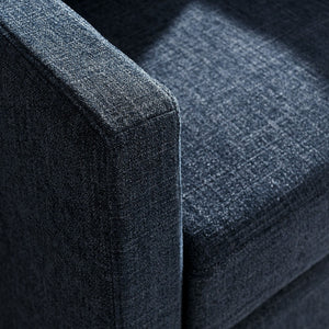 Modway Furniture Serene Slipcovered Swivel Armchair with Plush Cushioning for Modern Living Spaces and Comfort Slate Blue EEI-6910-SLB