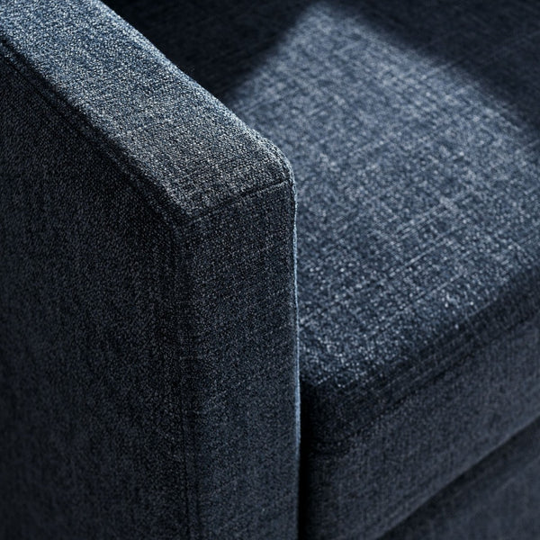 Modway Furniture Serene Slipcovered Swivel Armchair with Plush Cushioning for Modern Living Spaces and Comfort Slate Blue EEI-6910-SLB