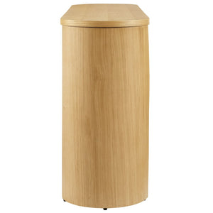 Modway Furniture Aspect Oval Wood Console Table - Chic Oak Entryway Design with Reversible Legs & Slim Profile EEI-6912-OAK