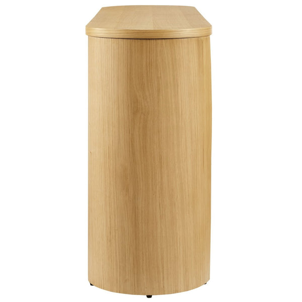 Modway Furniture Aspect Oval Wood Console Table - Chic Oak Entryway Design with Reversible Legs & Slim Profile EEI-6912-OAK