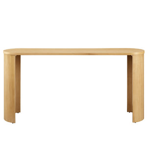 Modway Furniture Aspect Oval Wood Console Table - Chic Oak Entryway Design with Reversible Legs & Slim Profile EEI-6912-OAK