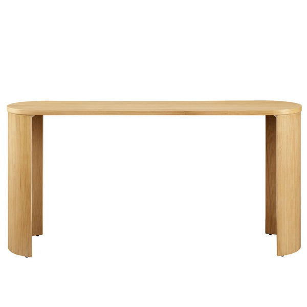 Modway Furniture Aspect Oval Wood Console Table - Chic Oak Entryway Design with Reversible Legs & Slim Profile EEI-6912-OAK