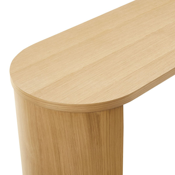 Modway Furniture Aspect Oval Wood Console Table - Chic Oak Entryway Design with Reversible Legs & Slim Profile EEI-6912-OAK