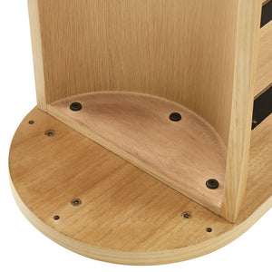 Modway Furniture Aspect Oval Wood Console Table - Chic Oak Entryway Design with Reversible Legs & Slim Profile EEI-6912-OAK