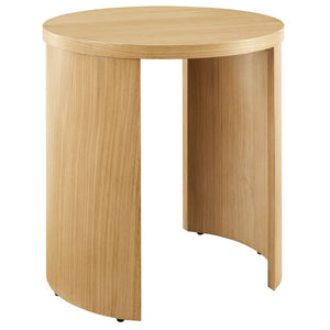 Modway Furniture Aspect Round Wood End Table - Modern Oak Accent for Small Spaces, Minimalist Design & Easy Assembly EEI-6913-OAK