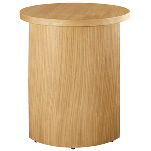 Modway Furniture Aspect Round Wood End Table - Modern Oak Accent for Small Spaces, Minimalist Design & Easy Assembly EEI-6913-OAK