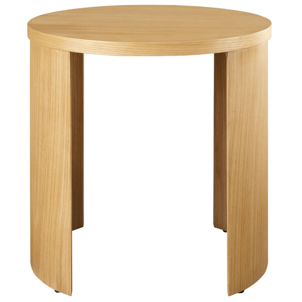 Modway Furniture Aspect Round Wood End Table - Modern Oak Accent for Small Spaces, Minimalist Design & Easy Assembly EEI-6913-OAK