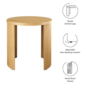Modway Furniture Aspect Round Wood End Table - Modern Oak Accent for Small Spaces, Minimalist Design & Easy Assembly EEI-6913-OAK