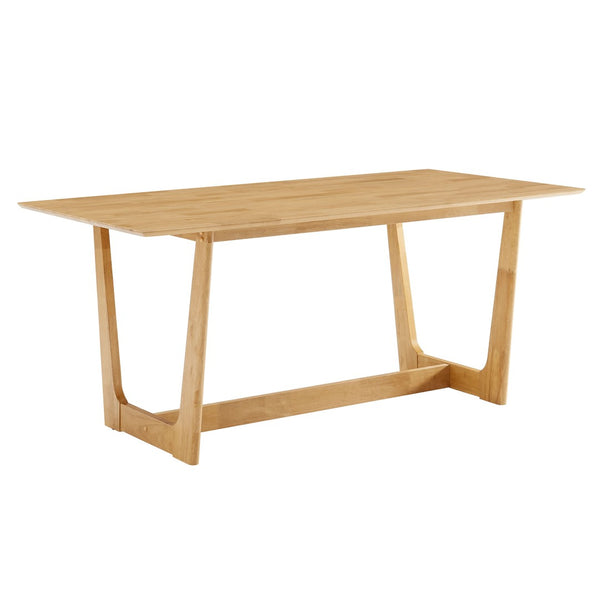 Modway Furniture Solara 71" Elegant Rectangle Wood Dining Table - Mid-Century Style for Versatile Spaces Natural EEI-6914-NAT